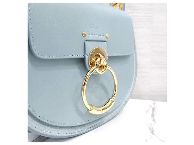 Chloé Borsa a tracolla piccola Tess Storm Blue - vista 6