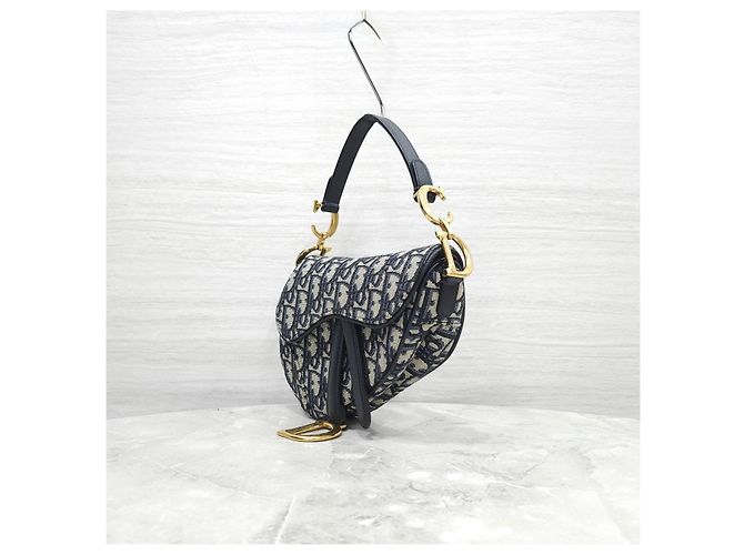 Dior Borsa a tracolla Oblique Mini Saddle Navy - vista 11