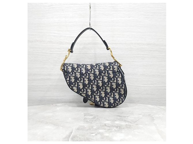 Dior Borsa a tracolla Oblique Mini Saddle Navy - vista 12