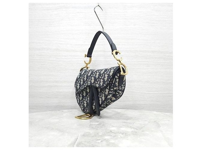 Dior Borsa a tracolla Oblique Mini Saddle Navy - vista 2