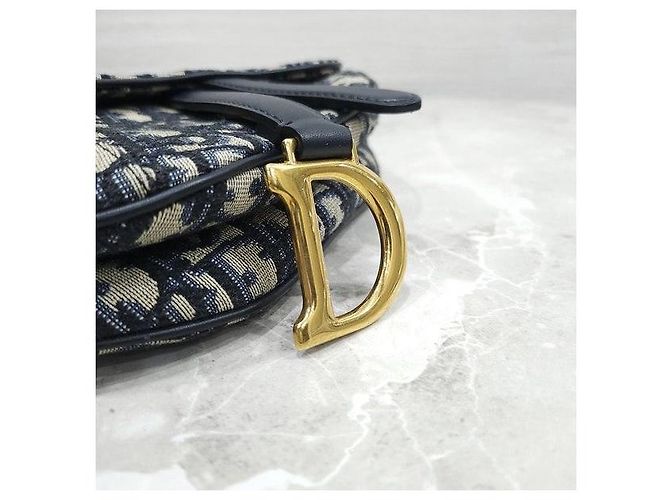 Dior Borsa a tracolla Oblique Mini Saddle Navy - vista 6