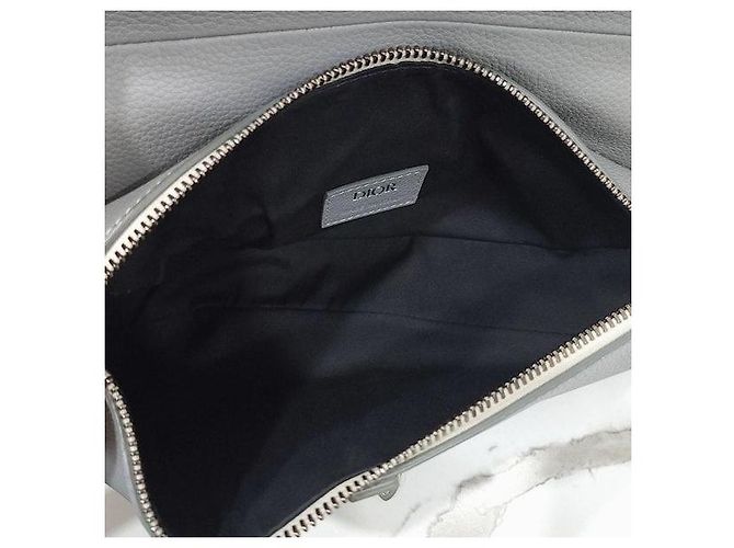 Dior Stitch Gray Grain Saddle Bag - Ansicht 10