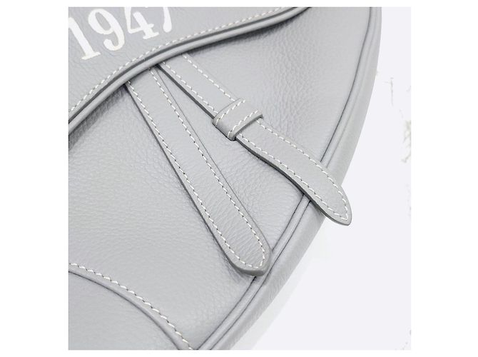 Dior Stitch Gray Grain Saddle Bag - Ansicht 15