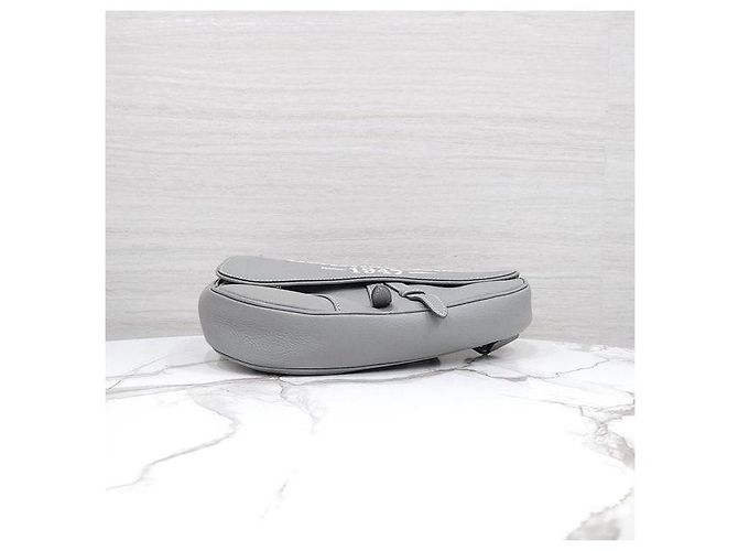 Dior Stitch Gray Grain Saddle Bag - Ansicht 8