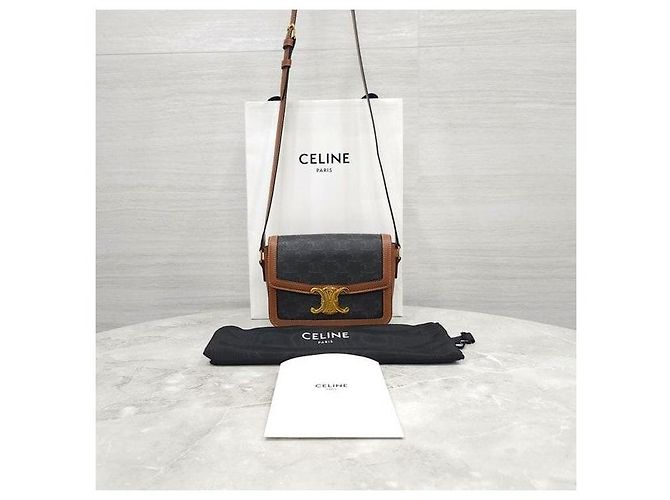 Céline Borsa a tracolla in tela Tan - vista 10