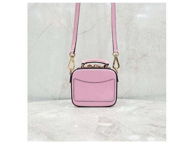 Dolce & Gabbana Micro Borsa in Pelle di Vitello Logo Rosa - vista 11