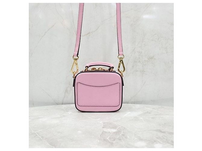Dolce & Gabbana Micro Borsa in Pelle di Vitello Logo Rosa - vista 3