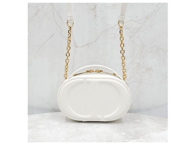 Dior Borsa Camera Oval Signature in vitello Latte - vista 13