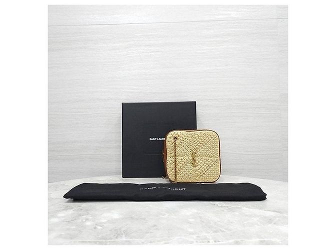 Autre Marque Borsa a tracolla Jamie Cube Chain in rafia - vista 10