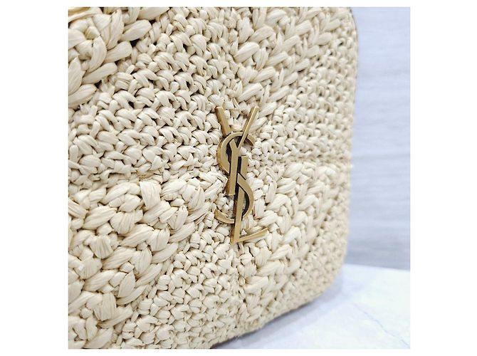 Autre Marque Borsa a tracolla Jamie Cube Chain in rafia - vista 14