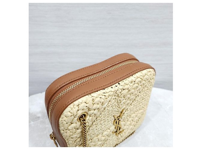 Autre Marque Borsa a tracolla Jamie Cube Chain in rafia - vista 15