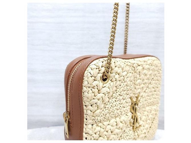 Autre Marque Borsa a tracolla Jamie Cube Chain in rafia - vista 3