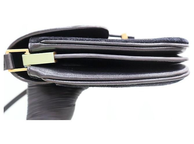 Autre Marque Borsa a tracolla Monogram Small Velvet Satchel Nera - vista 4