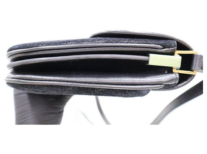 Autre Marque Borsa a tracolla Monogram Small Velvet Satchel Nera - vista 5