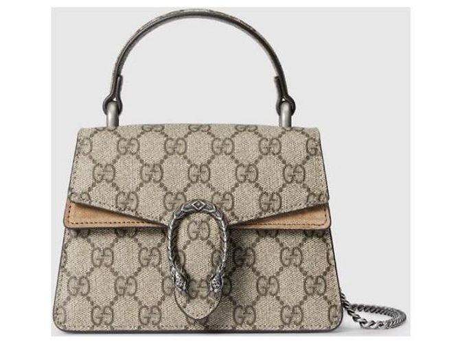 Gucci Borsa a catena Dionysus Mini con manico Beige - vista 10