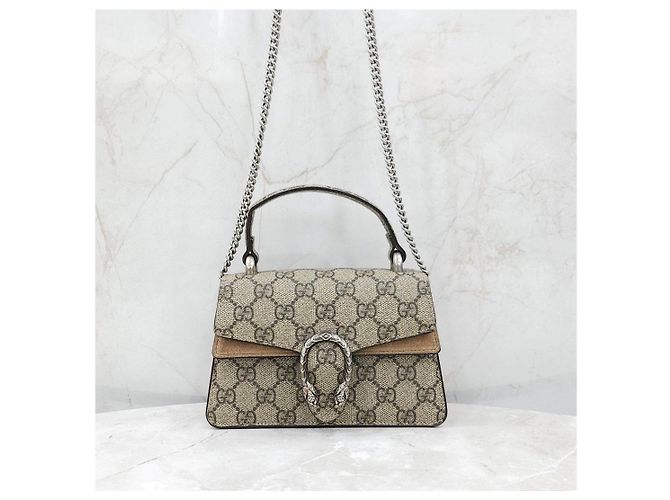 Gucci Borsa a catena Dionysus Mini con manico Beige - vista 11
