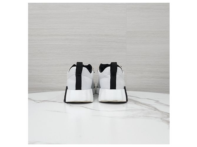 Hermès Baskets Bouncing en cuir blanc - vue 12