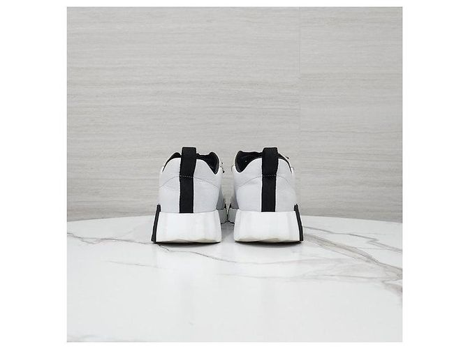 Hermès Baskets Bouncing en cuir blanc - vue 3