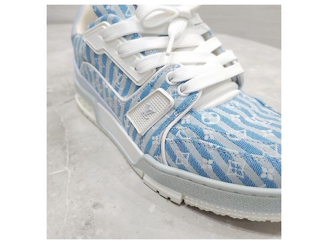 Louis Vuitton Baskets Trainer Monogram Bleues - vue 15