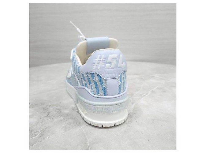 Louis Vuitton Baskets Trainer Monogram Bleues - vue 8