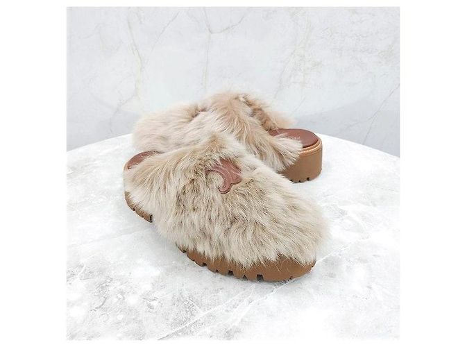 Céline Triope Bulky Close Wool Mules - view 3