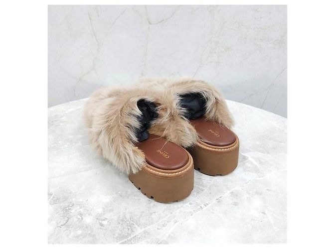 Céline Triope Bulky Close Wool Mules - view 4