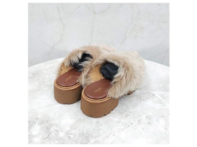 Céline Triope Bulky Close Wool Mules - view 5