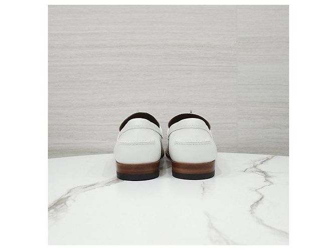 Hermès Mocassino Destin Blanc Silver - vista 3