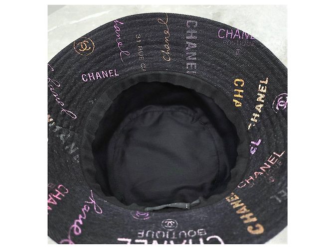 Chanel Multi Logo Denim Bucket Hat - Ansicht 13