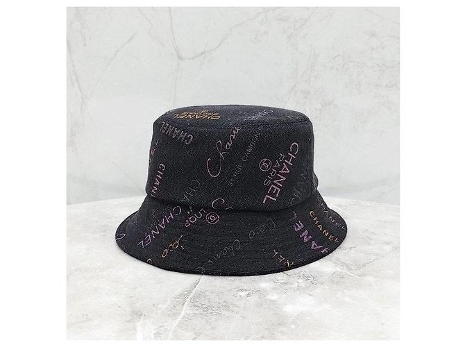 Chanel Multi Logo Denim Bucket Hat - Ansicht 2