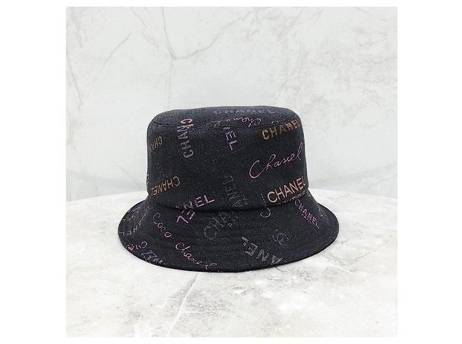 Chanel Multi Logo Denim Bucket Hat - Ansicht 3