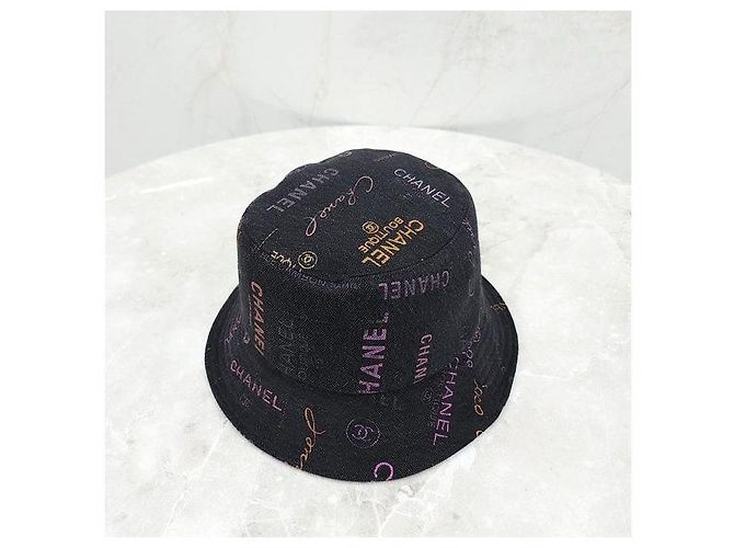 Chanel Multi Logo Denim Bucket Hat - Ansicht 4