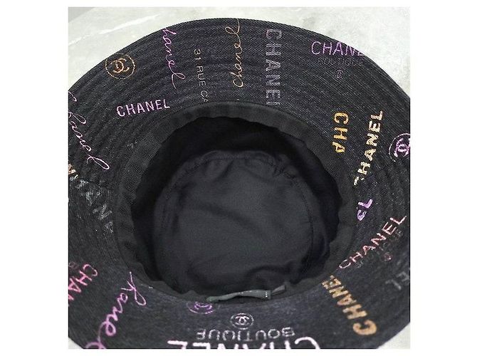 Chanel Multi Logo Denim Bucket Hat - Ansicht 5