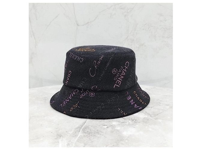 Chanel Multi Logo Denim Bucket Hat - Ansicht 9