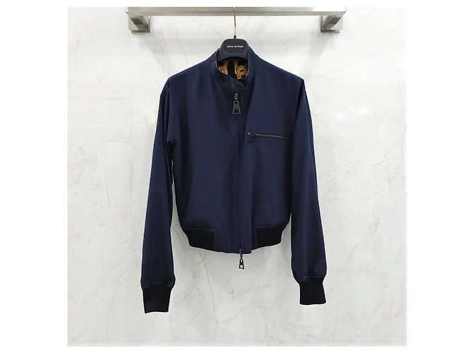 Louis Vuitton Bomberjacke mit Monogramm-Kettenprint - Ansicht 12