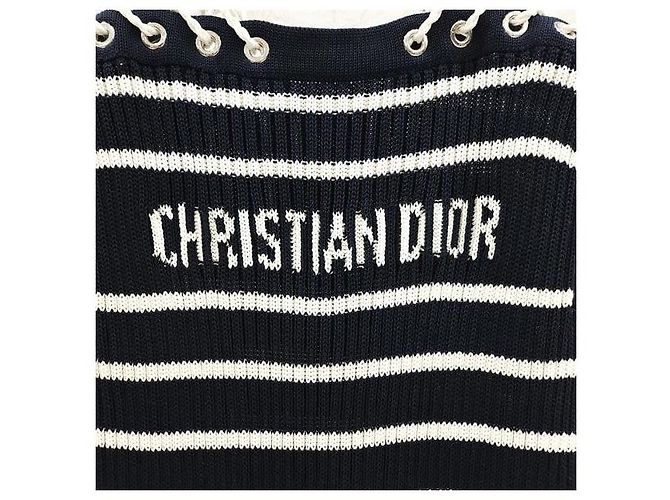 Dior Riviera Kurzarm-Pullover mit Schnürung - Ansicht 5