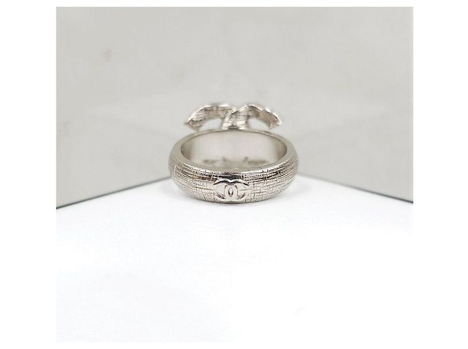 Chanel Neuer CC Logo Crystal Ring Größe - Ansicht 3