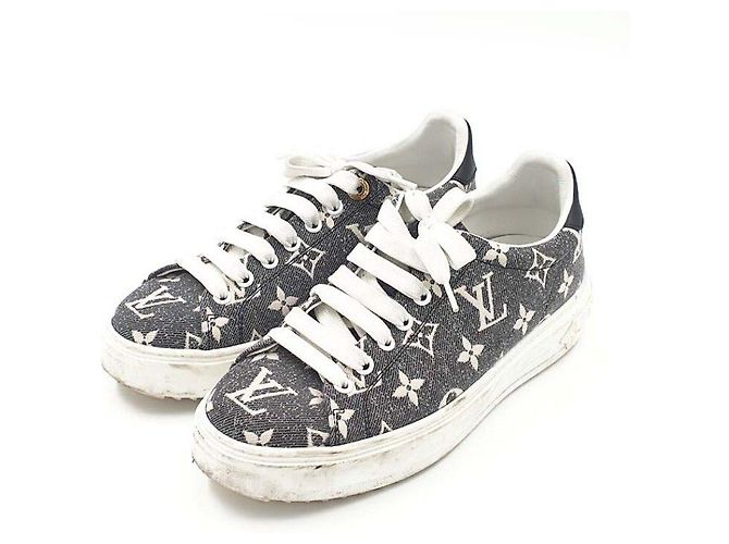 Sneakers Louis Vuitton in denim blu - vista 2
