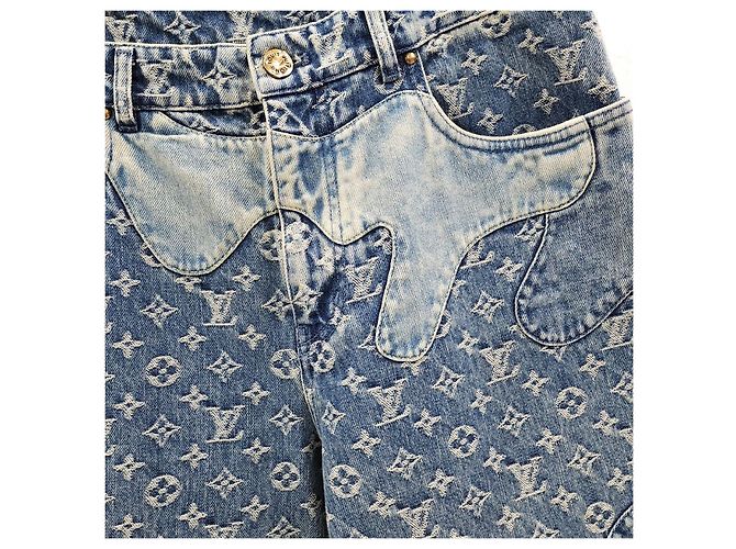 Louis Vuitton Nigo Monogram Patchwork Denim Pants - view 12