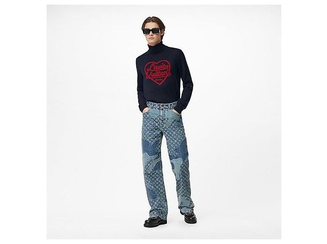 Louis Vuitton Nigo Monogram Patchwork Denim Pants - view 7