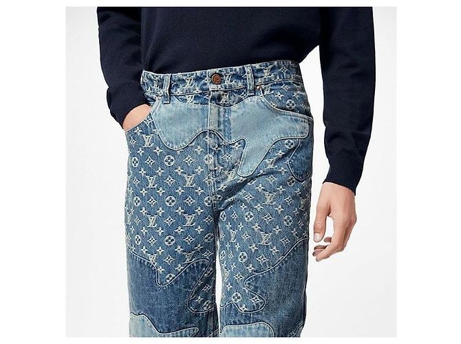Louis Vuitton Nigo Monogram Patchwork Denim Pants - view 8
