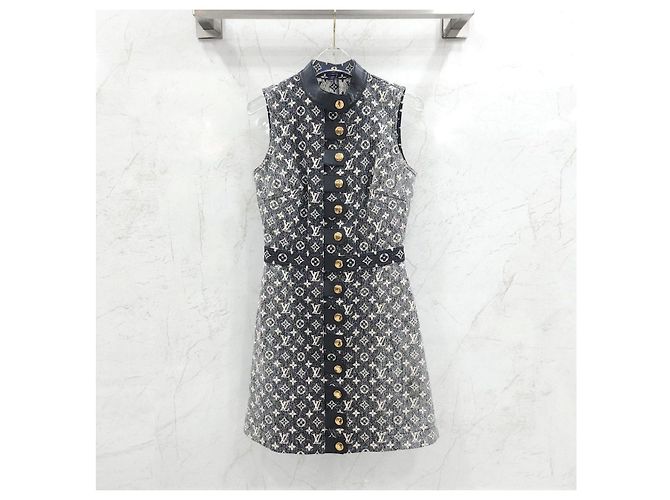 Louis Vuitton Vestido de denim con solapas de botones - vista 7