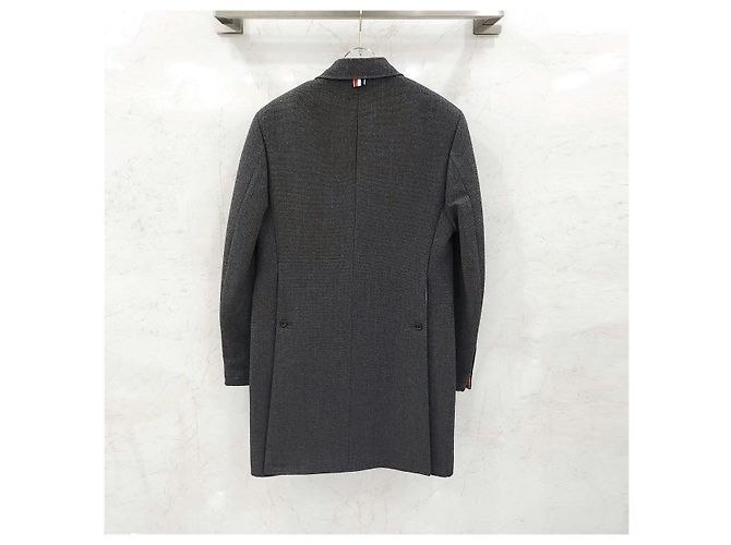 Thom Browne Classic Chesterfield Three-Stripe Coat - view 11