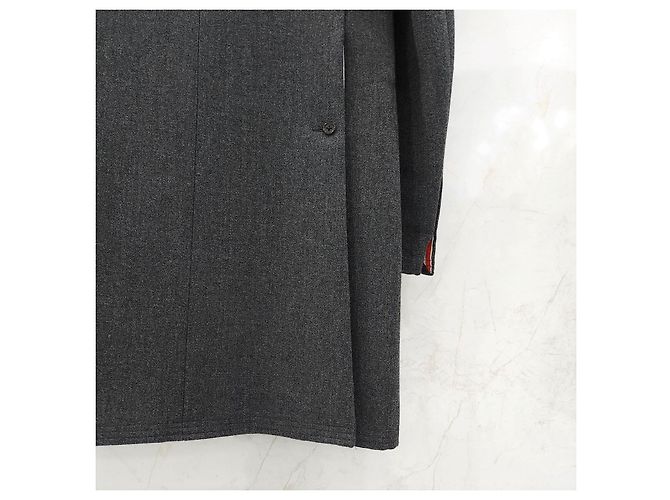 Thom Browne Classic Chesterfield Three-Stripe Coat - view 13
