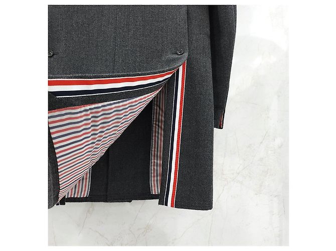 Thom Browne Classic Chesterfield Three-Stripe Coat - view 14