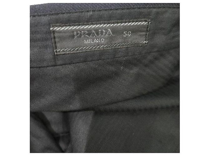 Prada Wool Blend Pants Navy - view 6