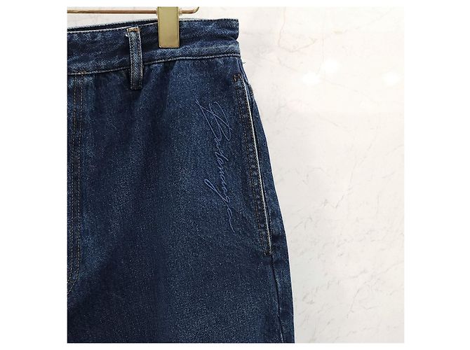 Balenciaga Oversized Denim-Hose mit Logo-Tab am Bund - Ansicht 10
