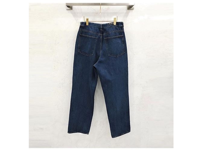 Balenciaga Oversized Denim-Hose mit Logo-Tab am Bund - Ansicht 8