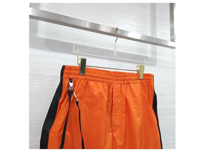 Prada Orange Triangle Logo Nylon Shorts - view 9