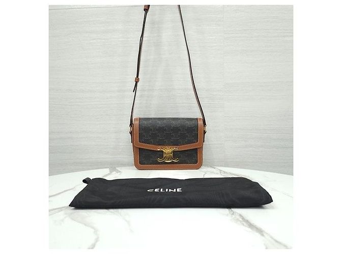 Céline Tiny Triomphe Crossbody-Bag aus Canvas - Ansicht 10